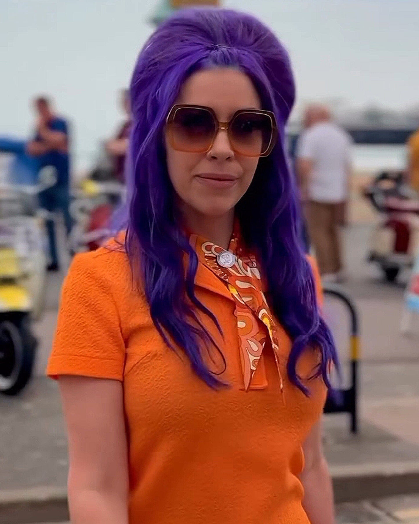 'Orange Skies' Skinny Scarf