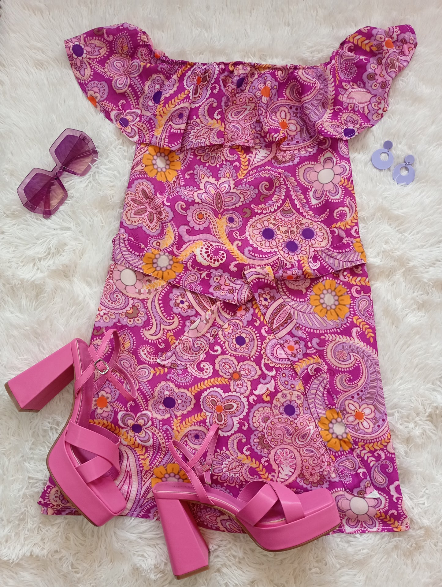 'Venus' Bardot Paisley Mini