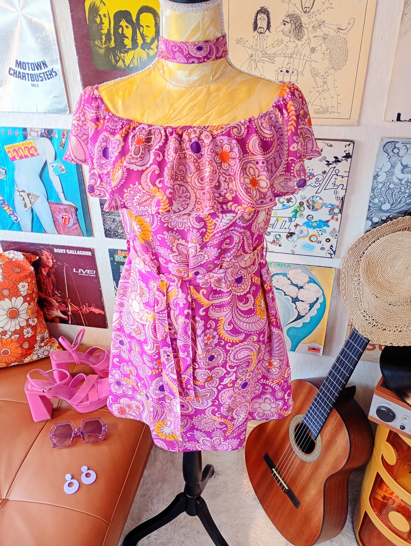 'Venus' Bardot Paisley Mini