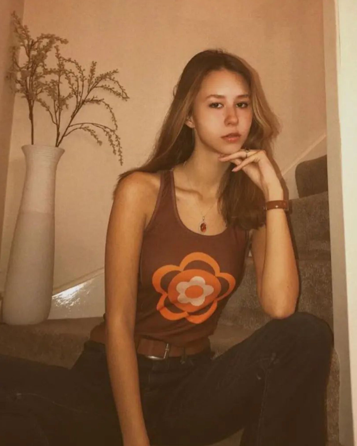 'Boho Koko' Flower Tank T-Shirt