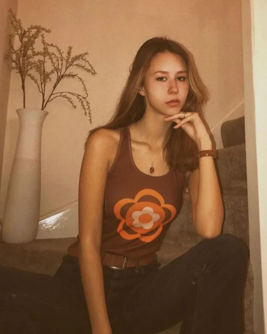 'Boho Koko' Flower Tank T-Shirt