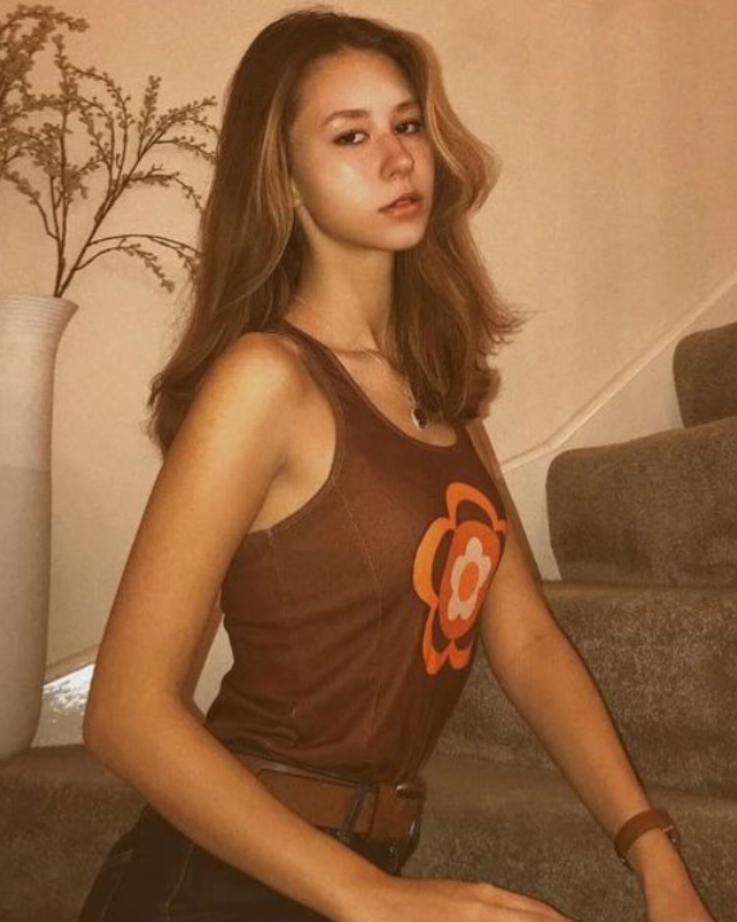 'Boho Koko' Flower Tank T-Shirt