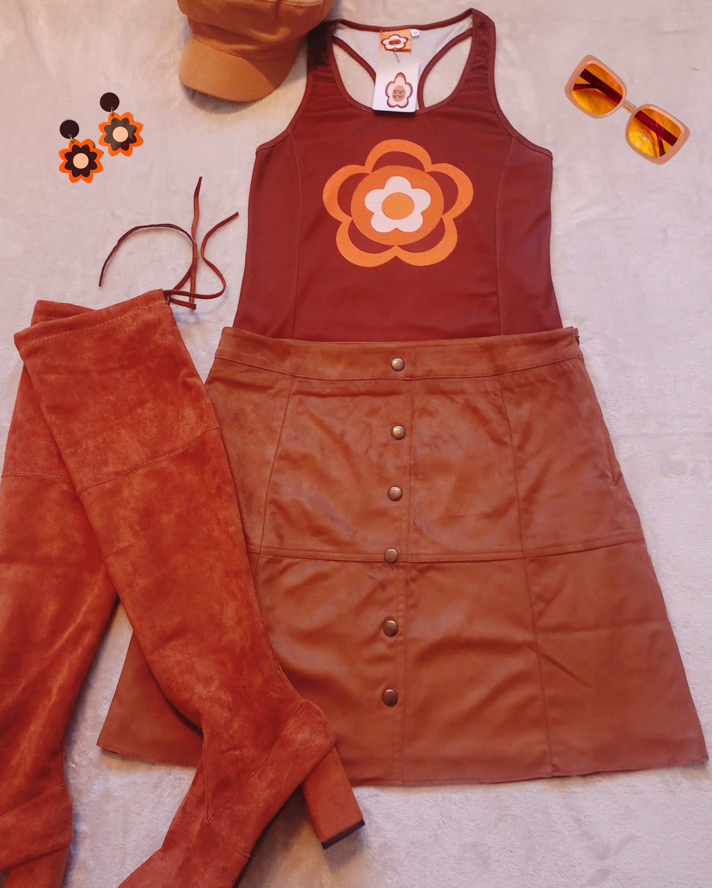 'Boho Koko' Flower Tank T-Shirt