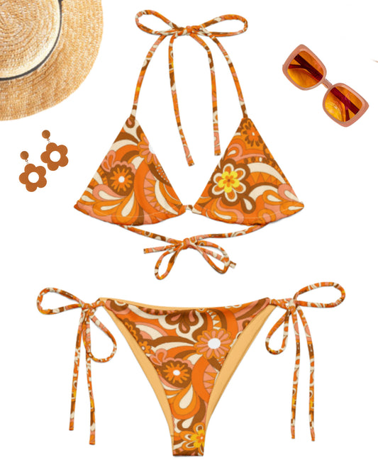 'Orange Skies' String Bikini
