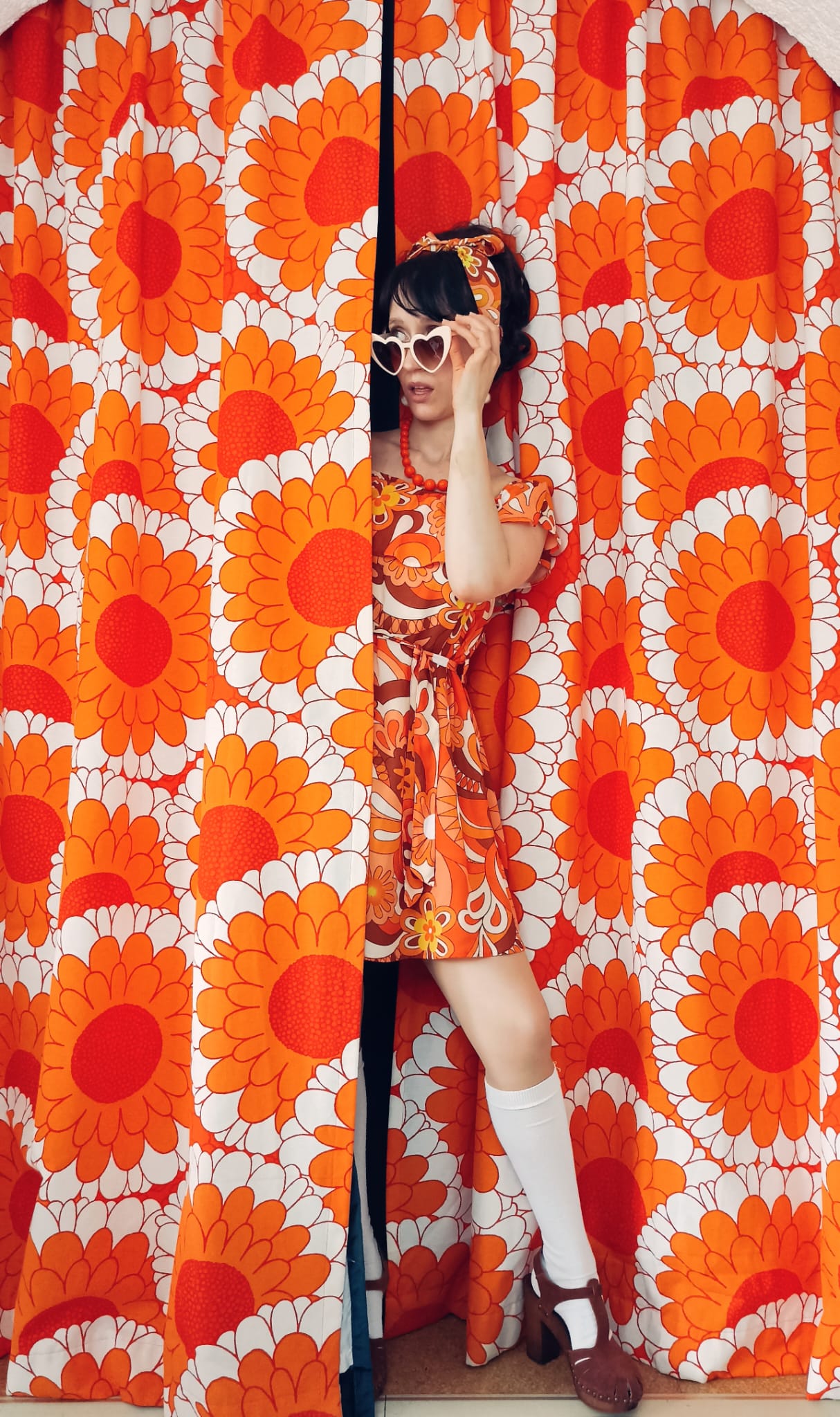 'Orange Skies' Bardot Mini Dress