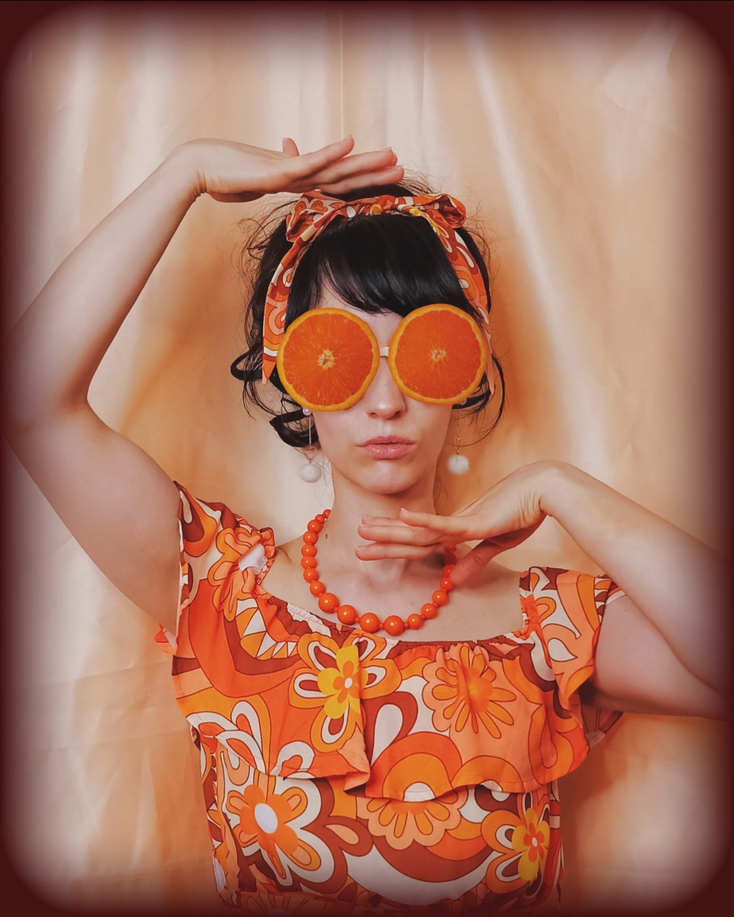 'Orange Skies' Bardot Mini Dress