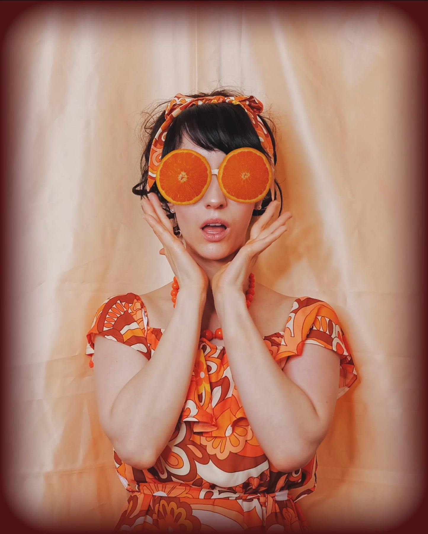 'Orange Skies' Bardot Mini Dress