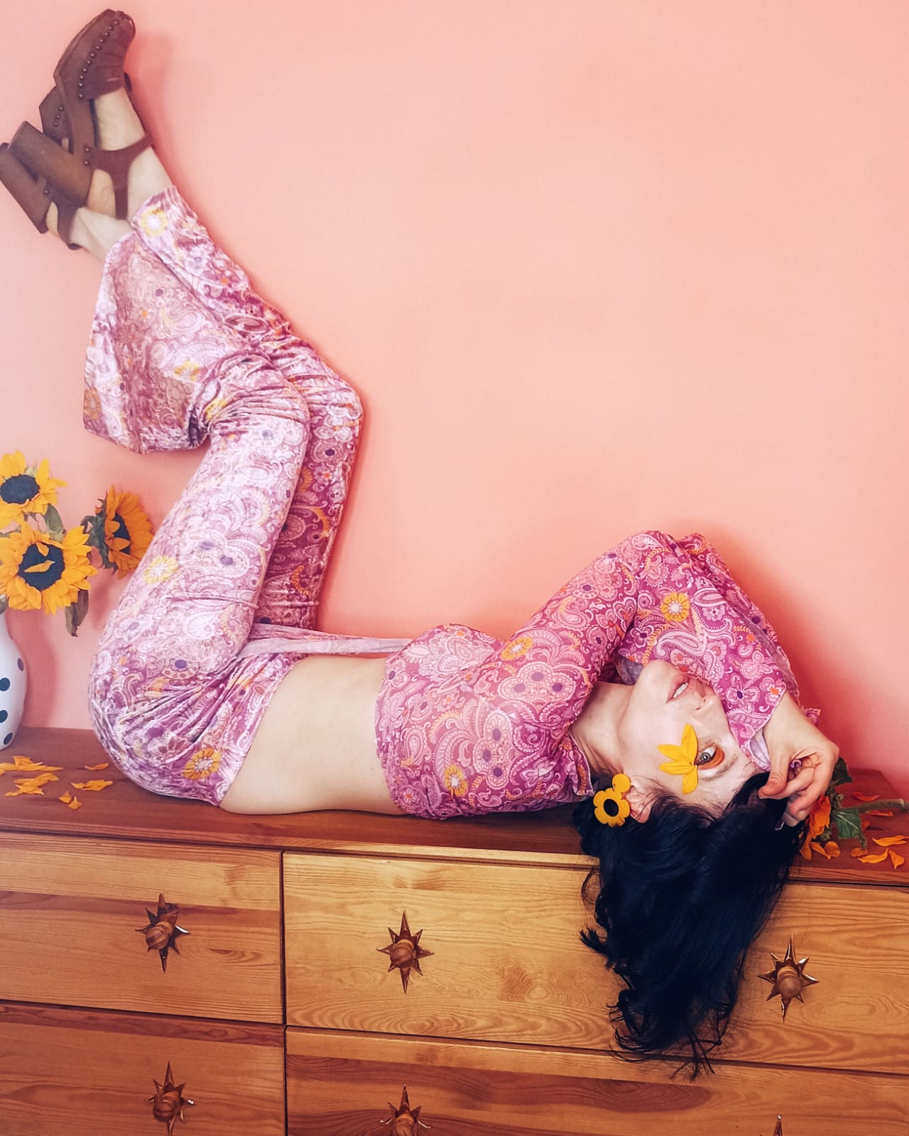'Venus' Flares and Bell Sleeve Top Set