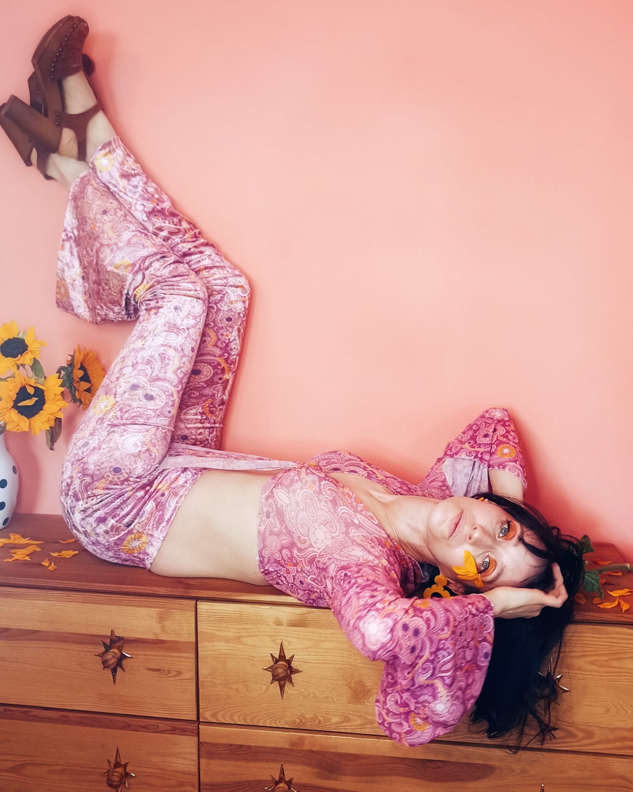 'Venus' Flares and Bell Sleeve Top Set