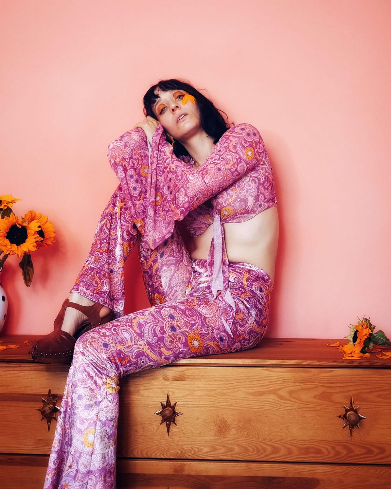 'Venus' Flares and Bell Sleeve Top Set