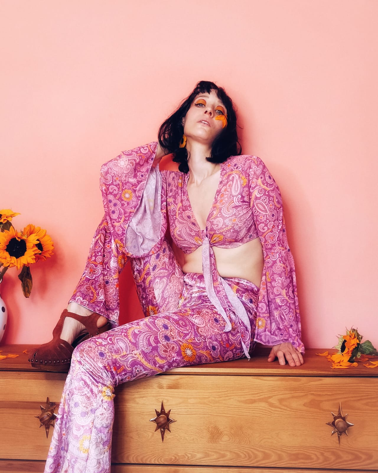 'Venus' Flares and Bell Sleeve Top Set