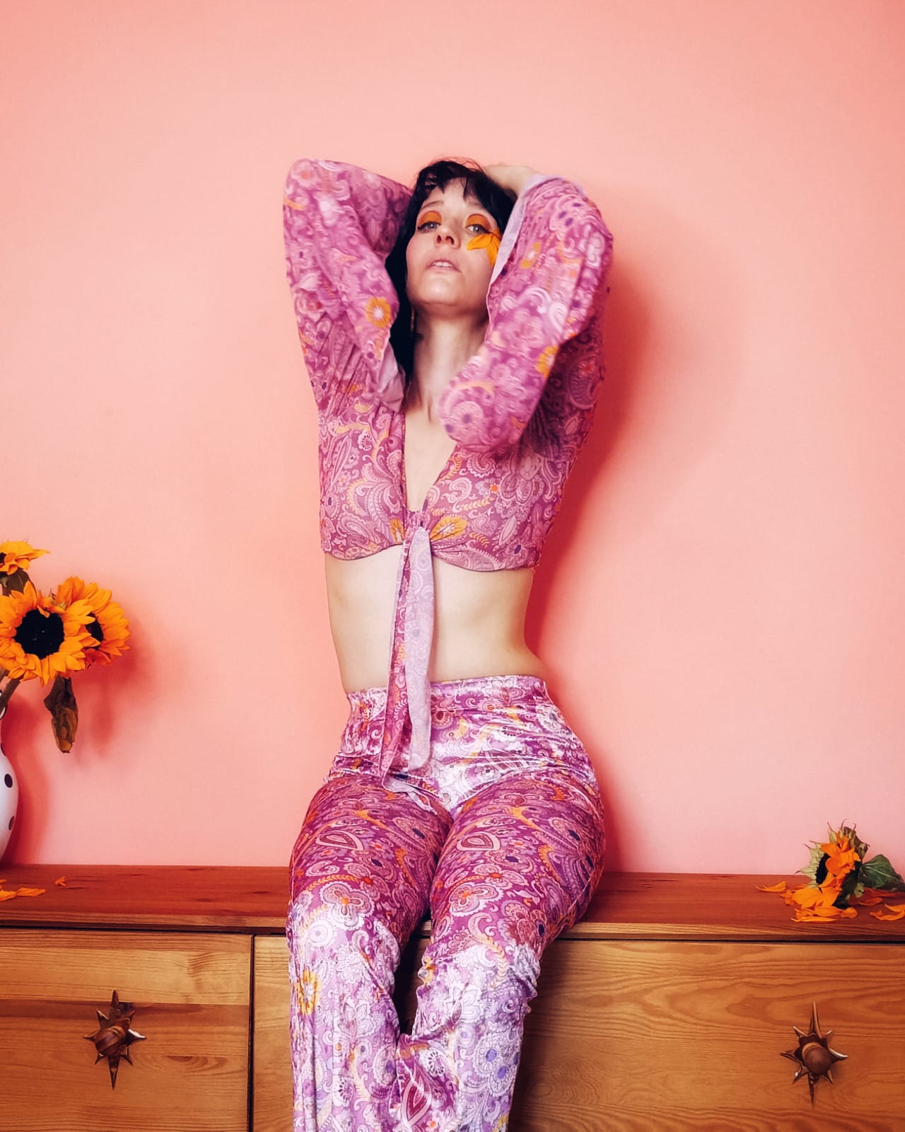 'Venus' Flares and Bell Sleeve Top Set