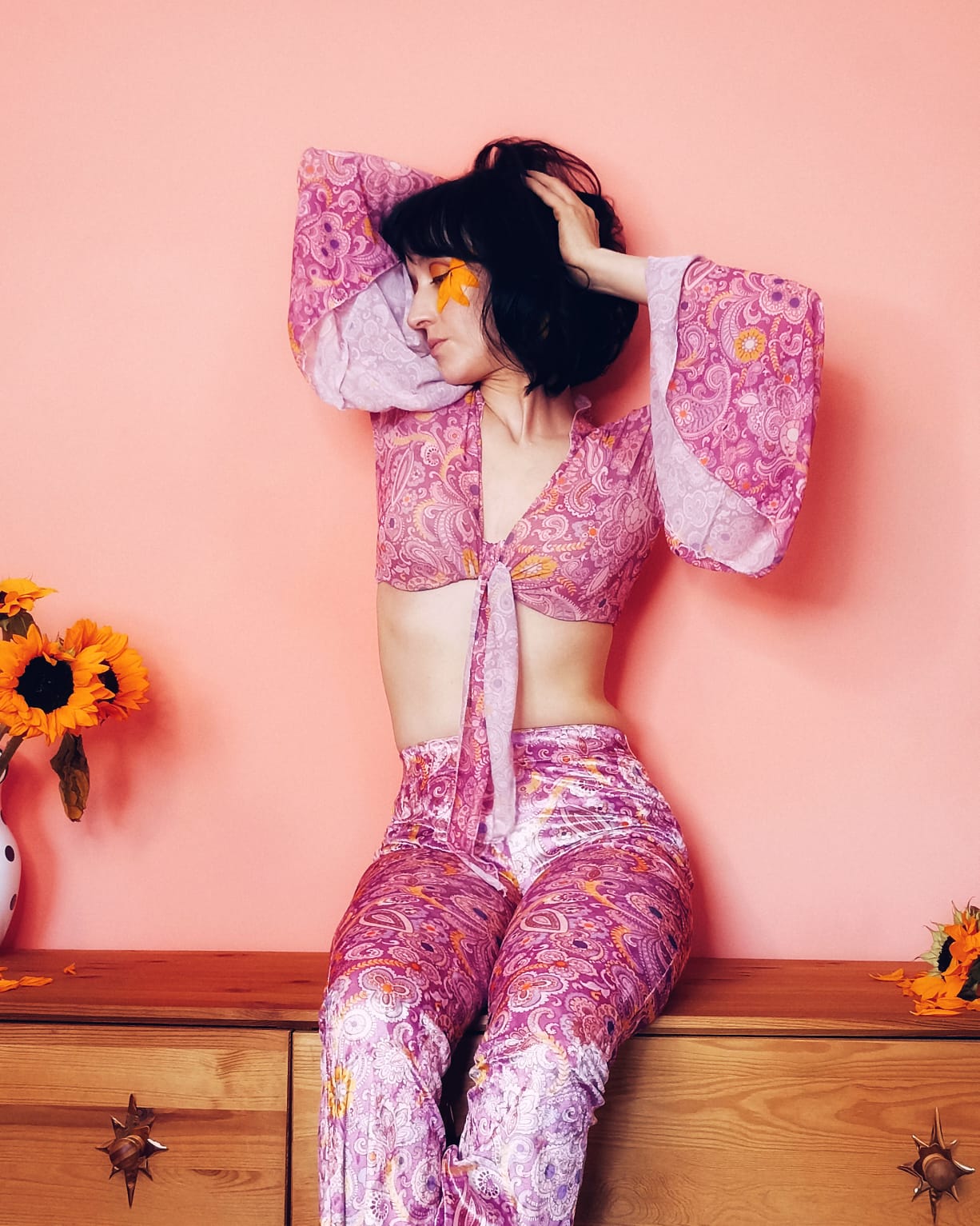 'Venus' Flares and Bell Sleeve Top Set