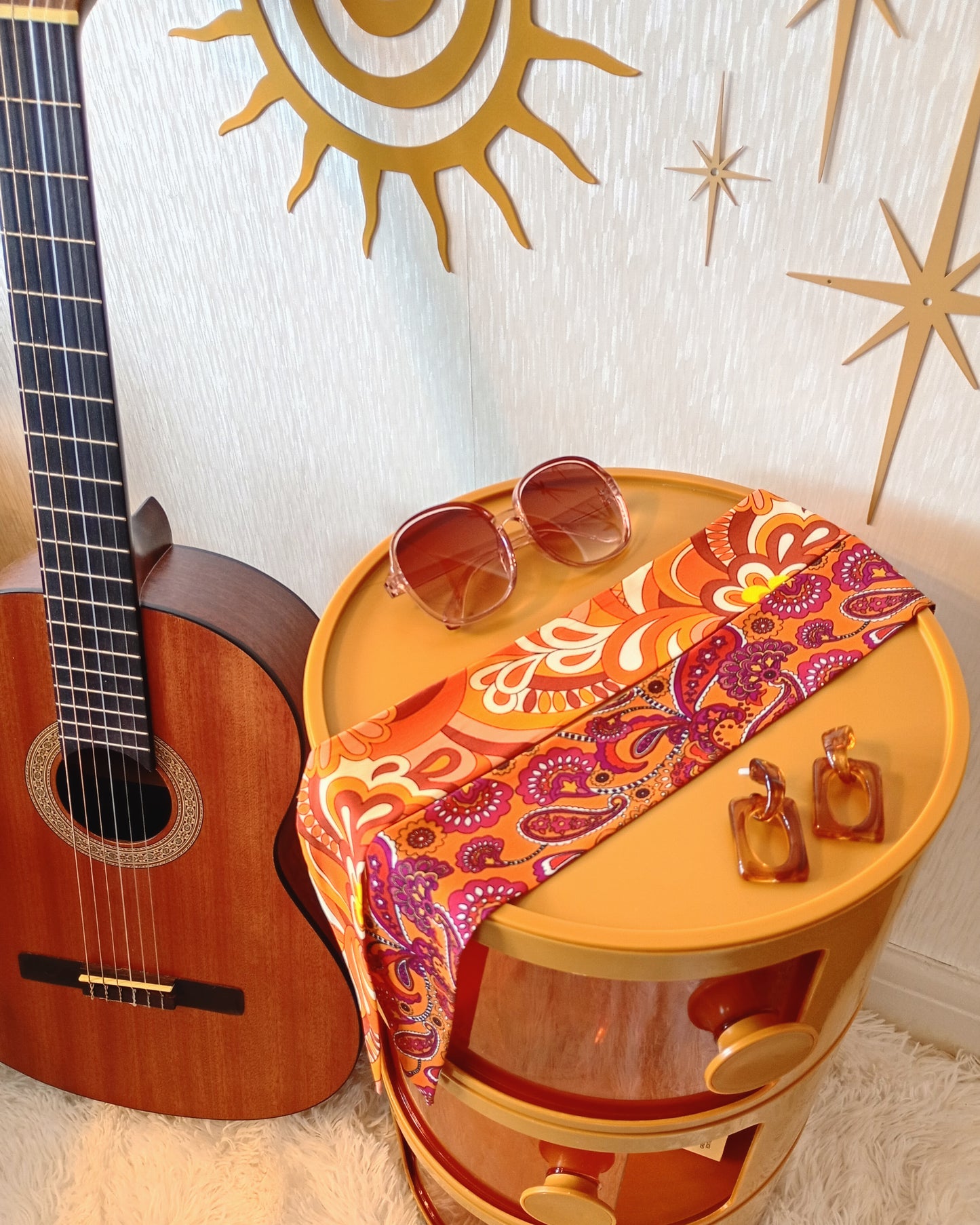 'Orange Skies' Skinny Scarf