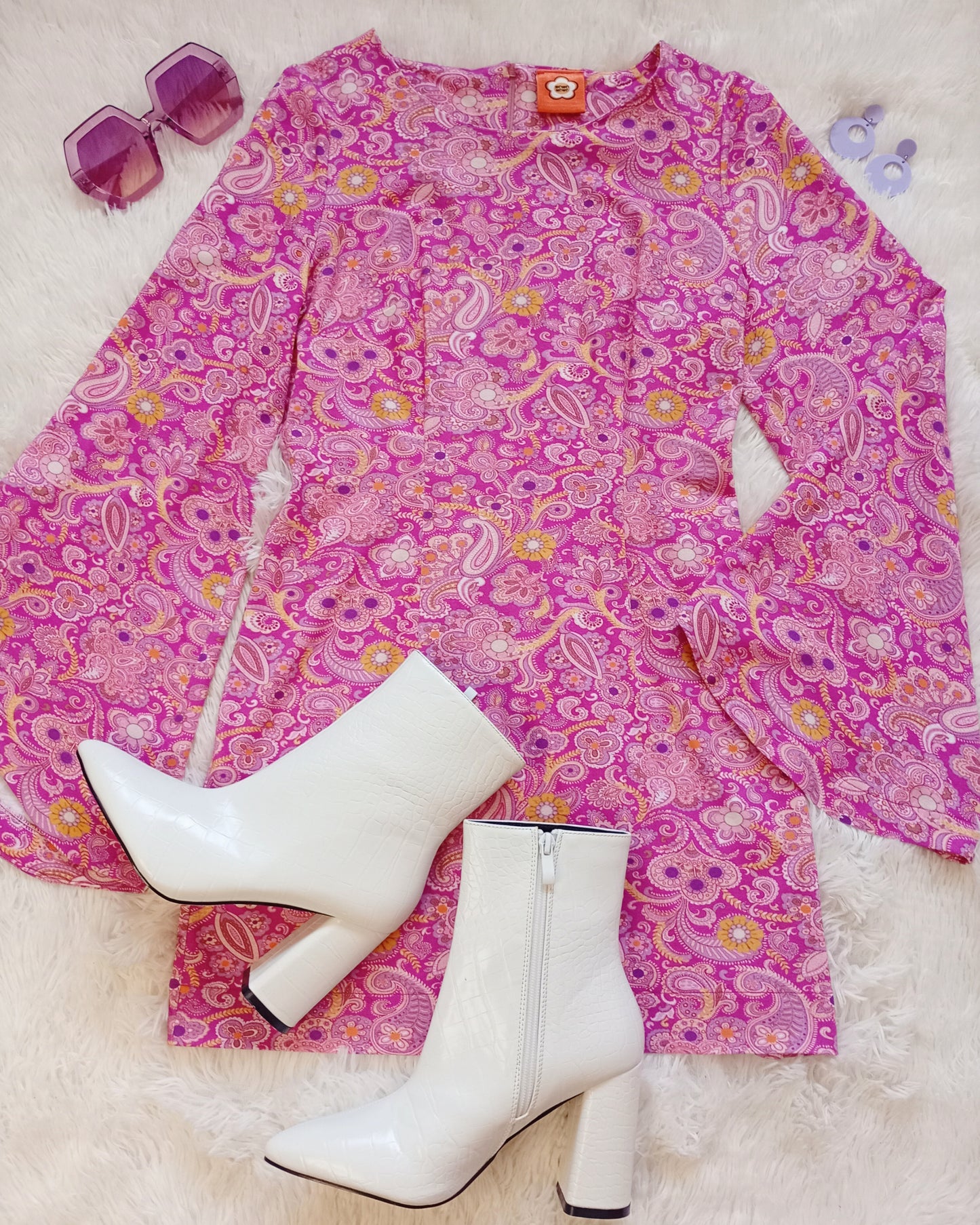 'Venus' Bell Sleeve Mini