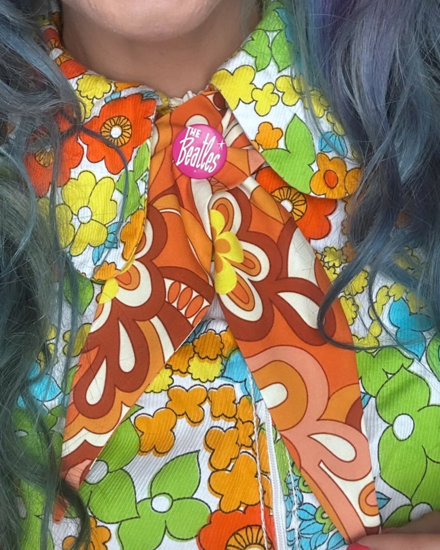 'Orange Skies' Skinny Scarf
