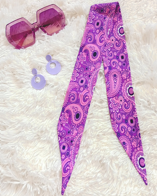 'Purple Haze' Skinny Scarf