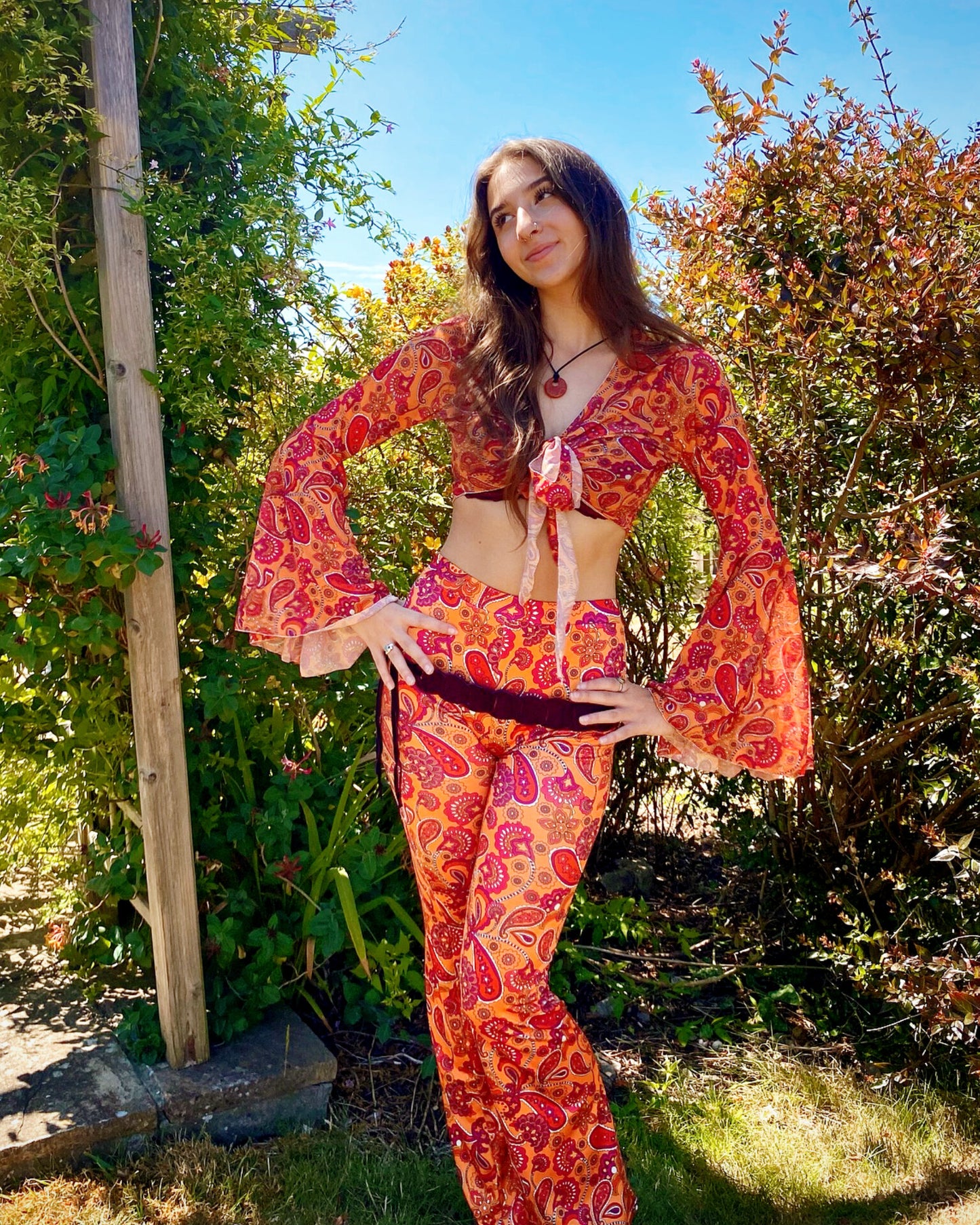 'Cosmic Empire' Bell Sleeve Top