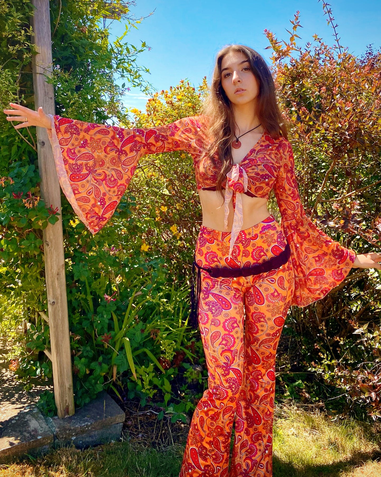 'Cosmic Empire' Bell Sleeve Top