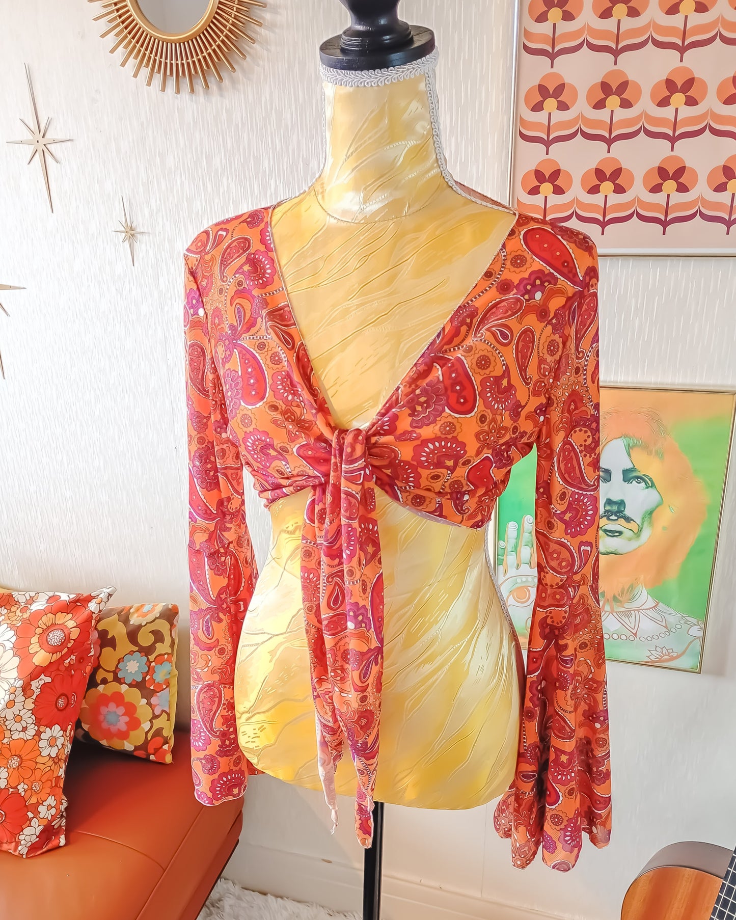 'Cosmic Empire' Bell Sleeve Top