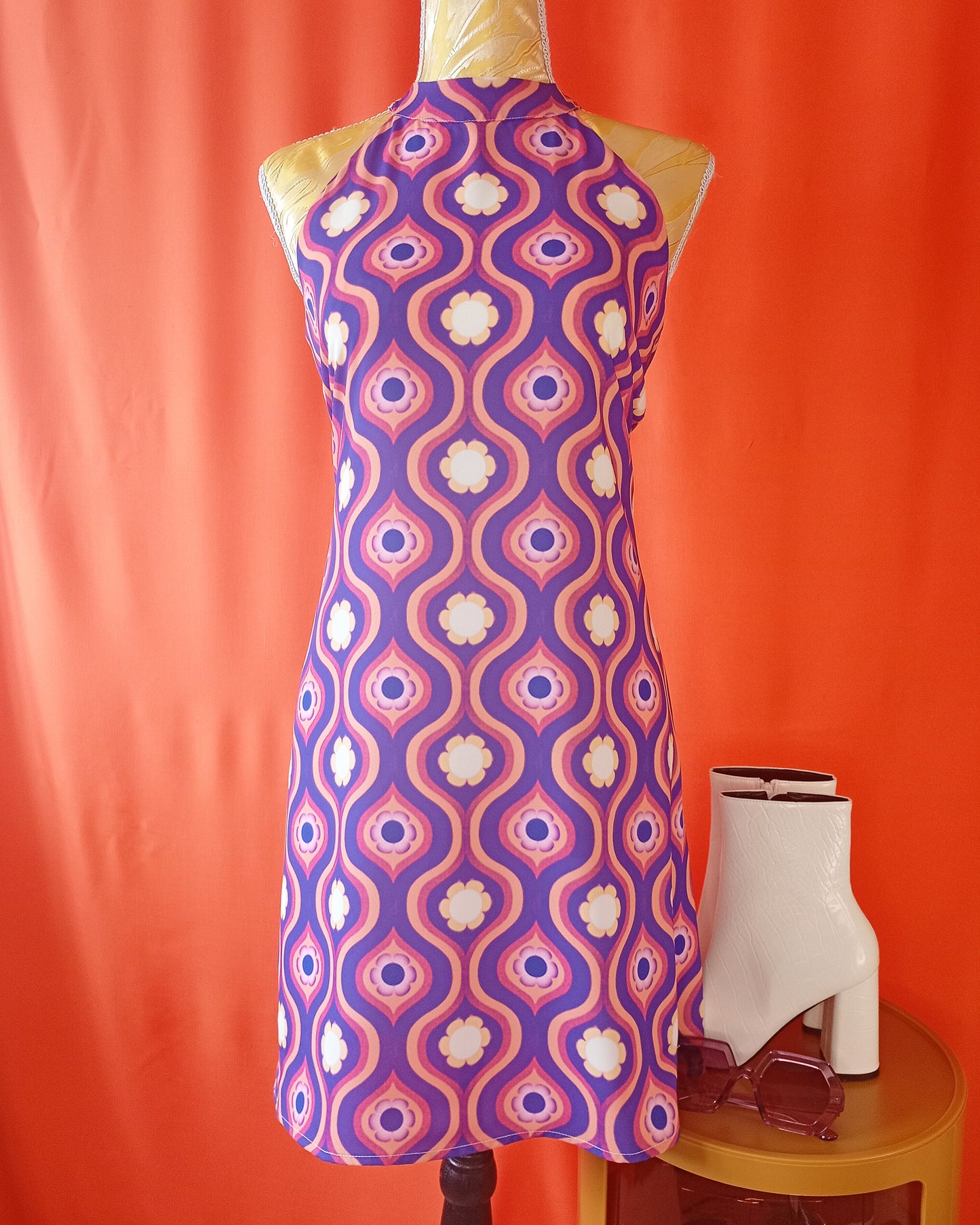 'Pretty Kitsch' Halter Neck Mini Dress