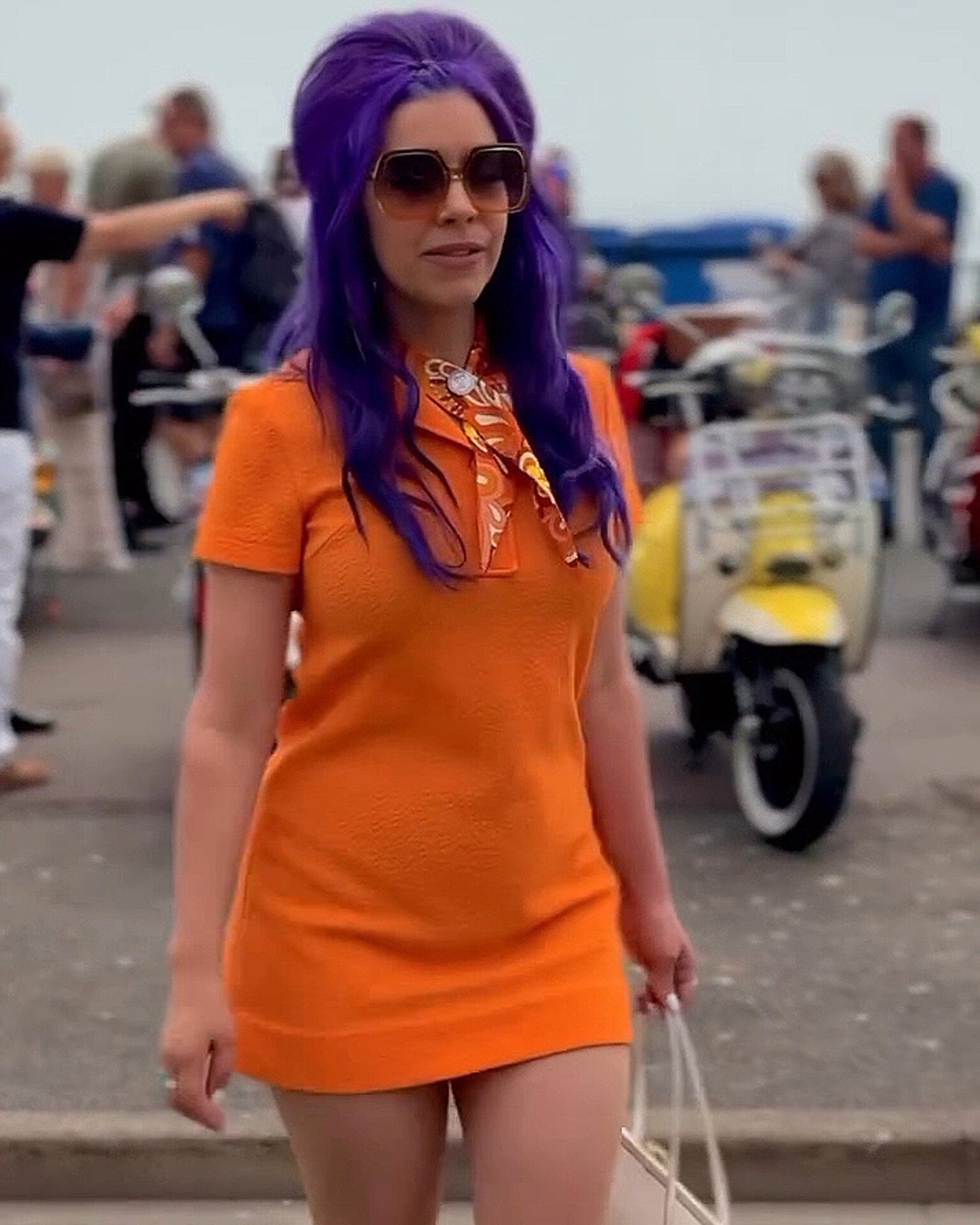 'Orange Skies' Skinny Scarf