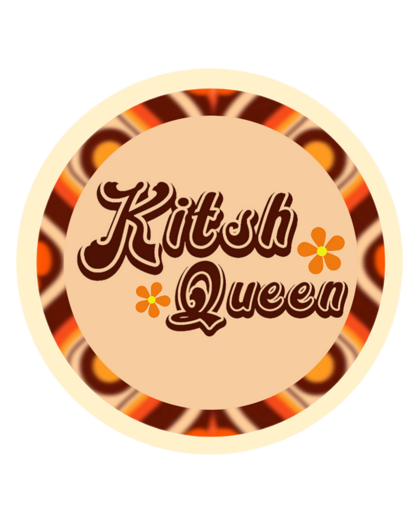 'Kitsch Queen' Greetings Card With Badge