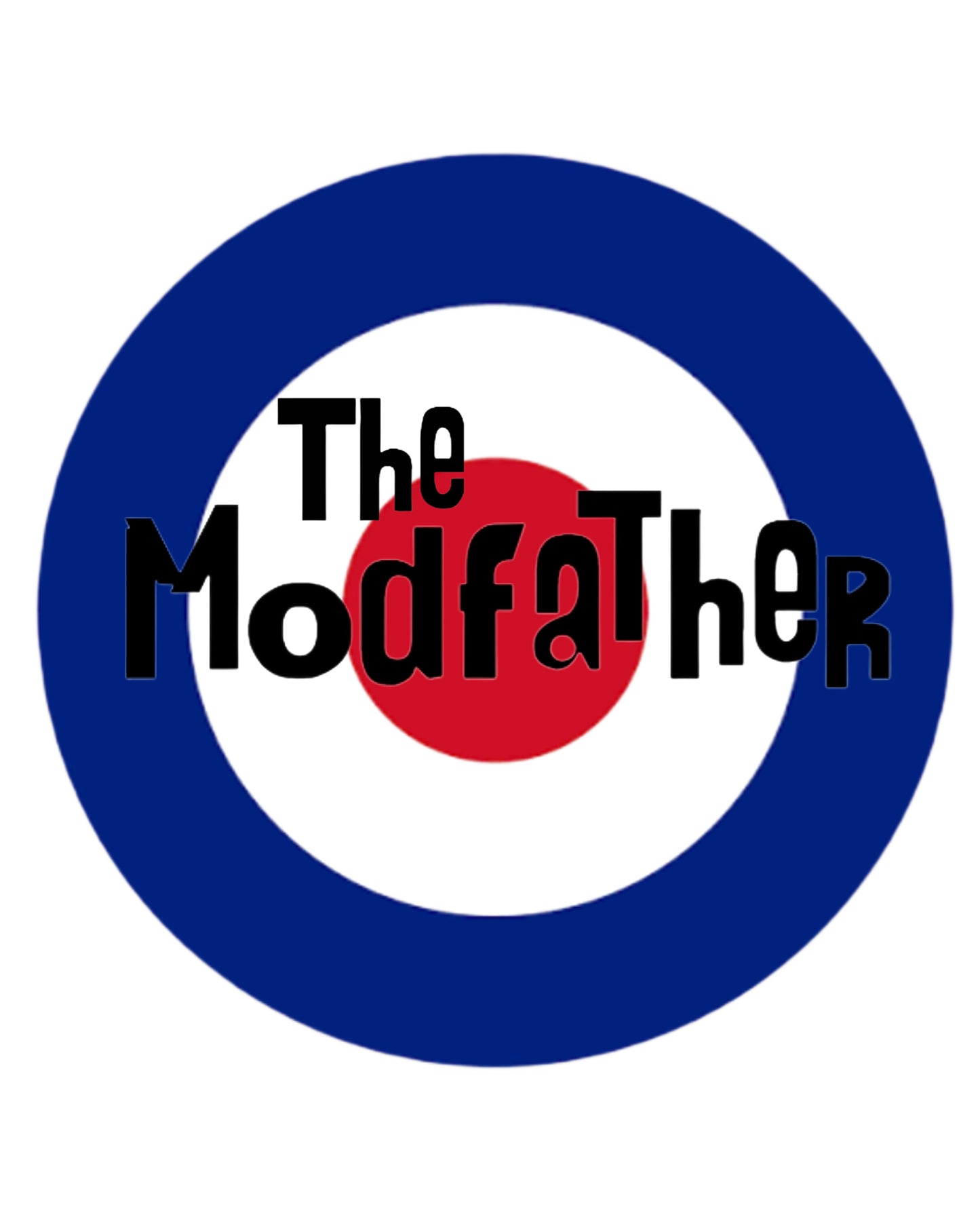 'The Modfather' Greetings Card With Badge