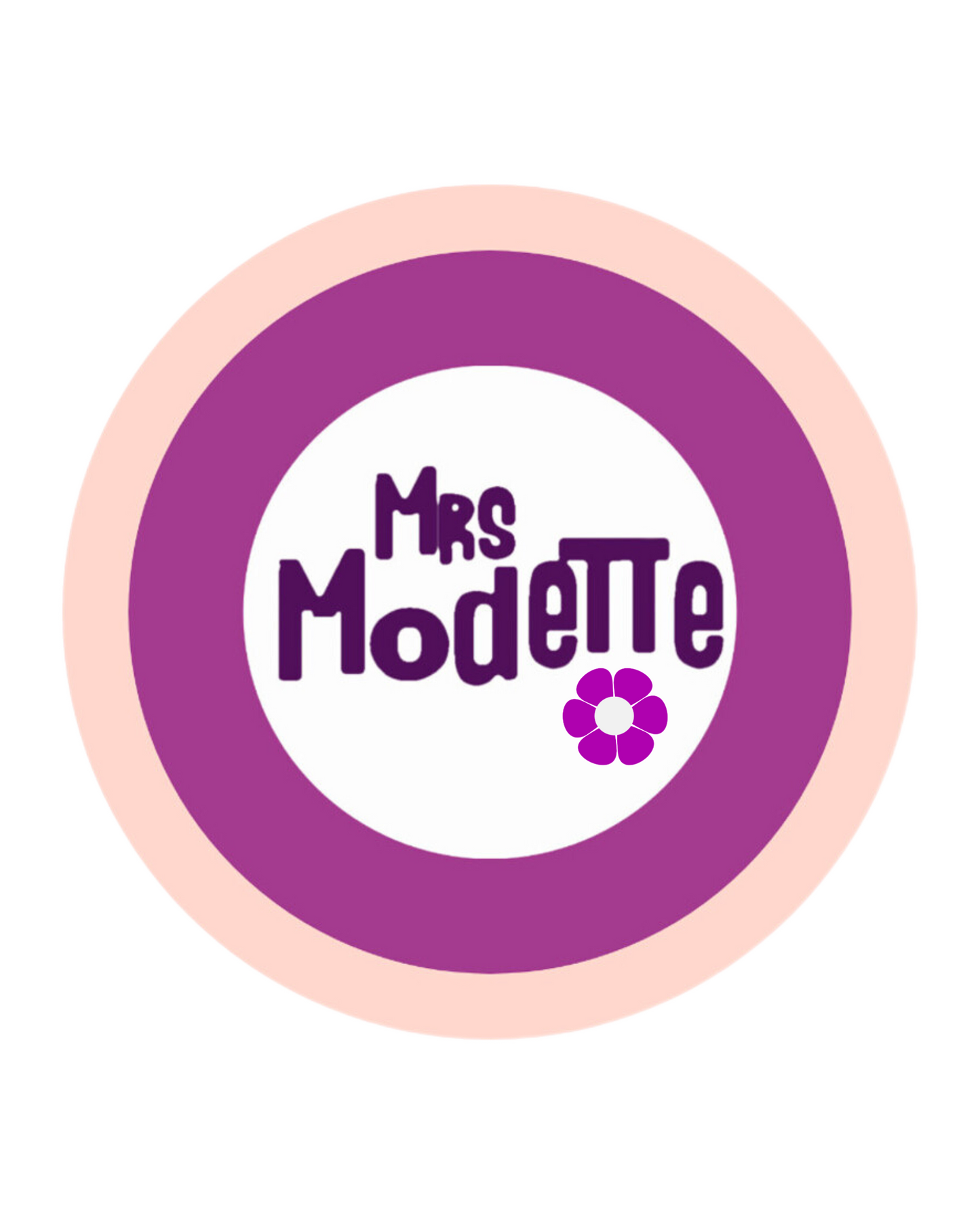 'Mrs Modette' Greetings Card With Badge