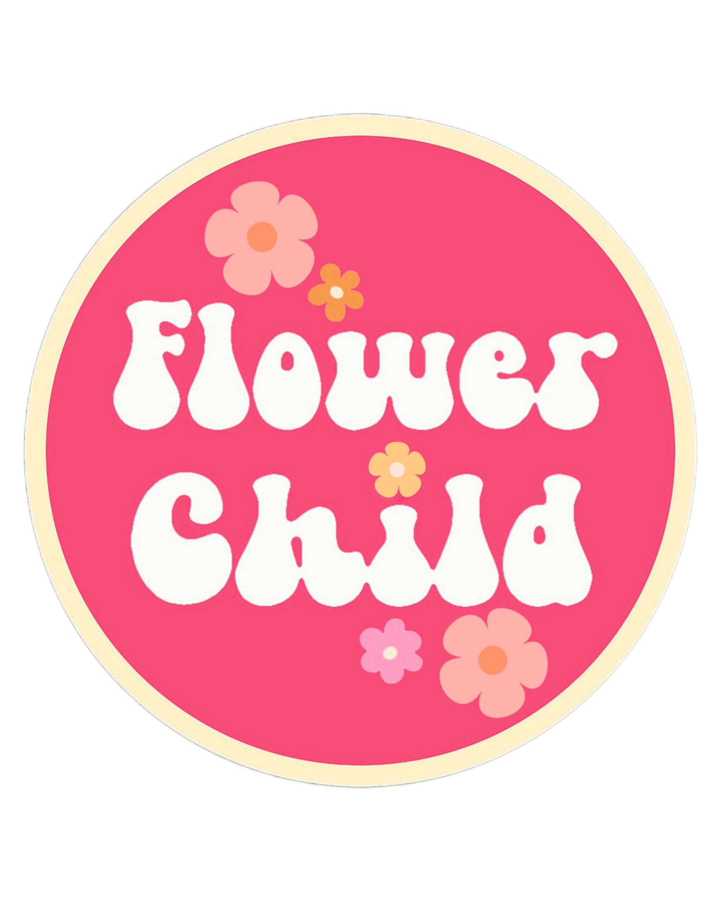 'Flower Child' Greetings Card With Badge