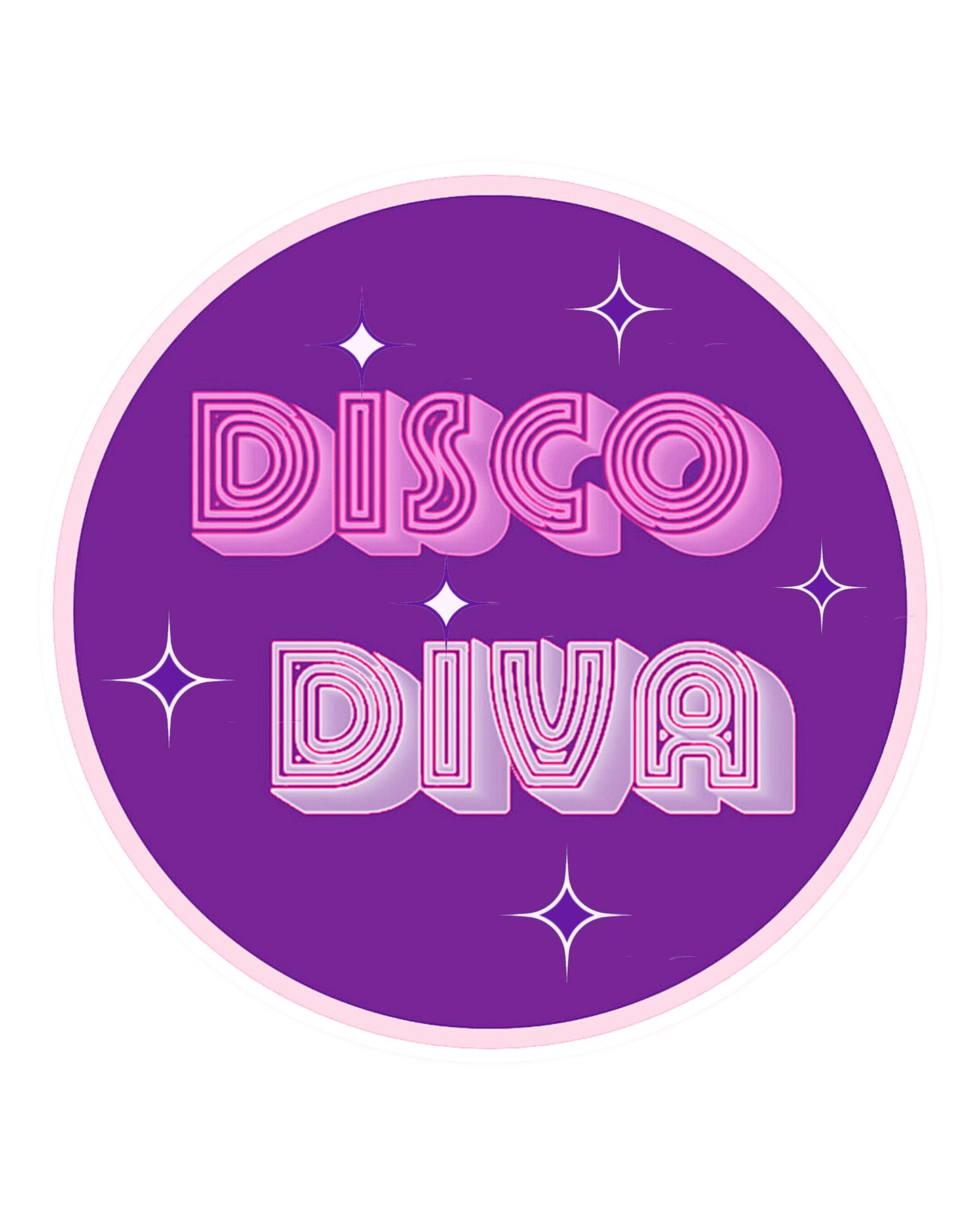 'Disco Diva' Greetings Card With Badge
